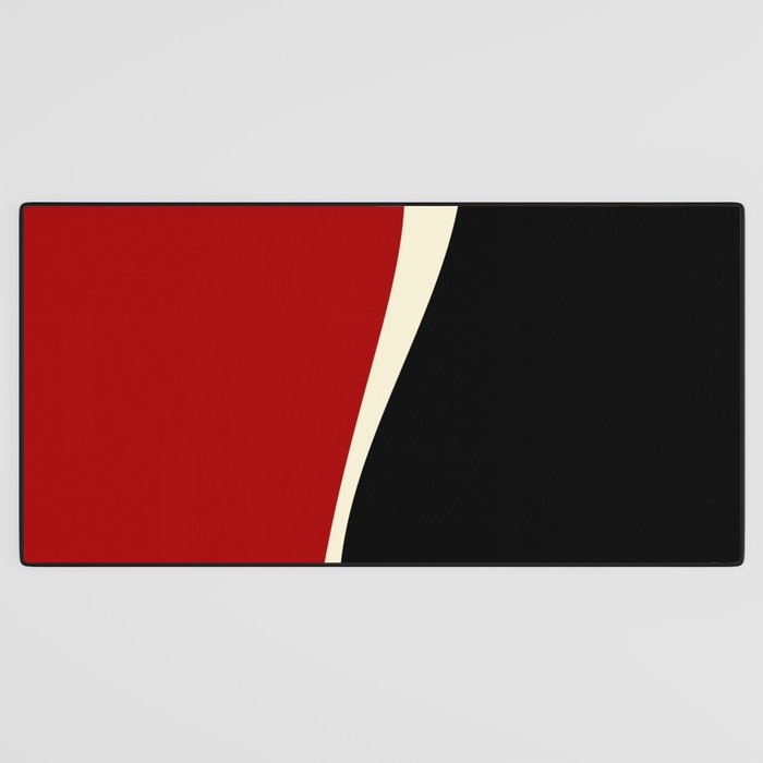 Simple Waves 2 - Red & Cream Desk Mat Gallery Image 3