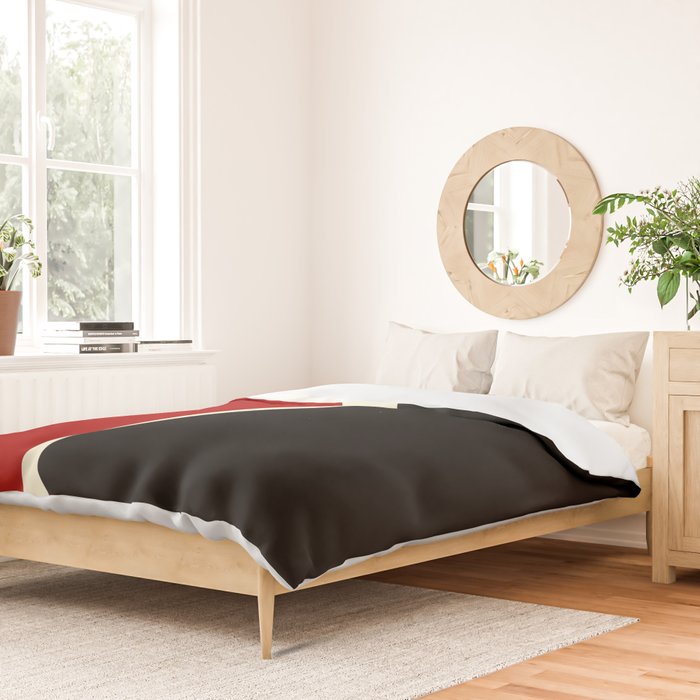 Simple Waves 2 - Red & Cream Duvet Cover Gallery Image 2