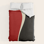 Simple Waves 2 - Red & Cream Duvet Cover Gallery Image 6