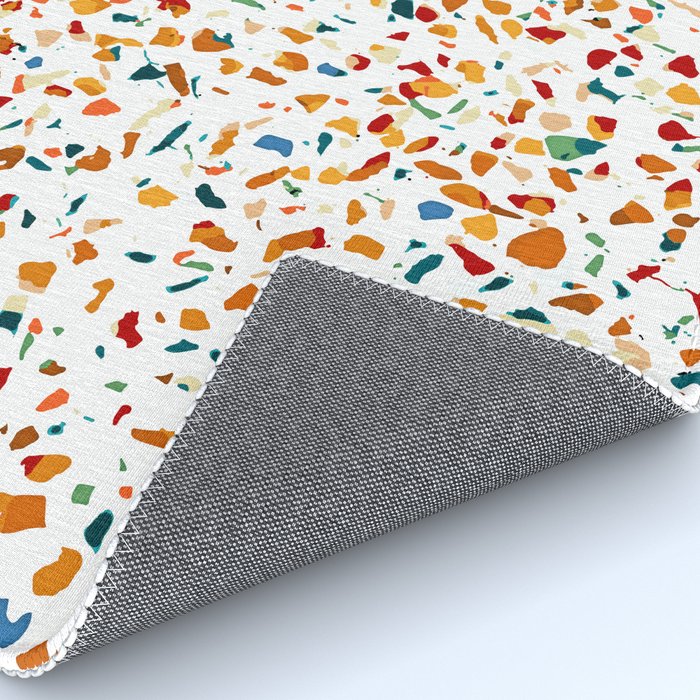 Tan Terrazzo | Eclectic Quirky Confetti Painting | Celebration Colorful Boho Happy Party Graphic  Rug Gallery Image 4