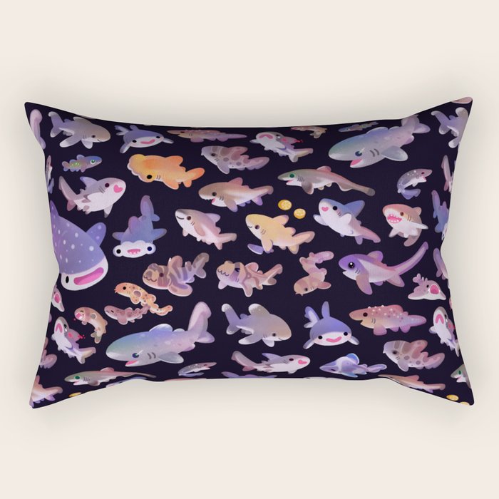 Shark day 2 Rectangular Pillow Gallery Image 2