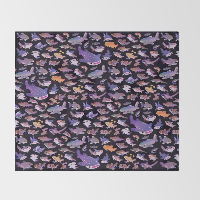 Shark day 2 Throw Blanket Gallery Image 2