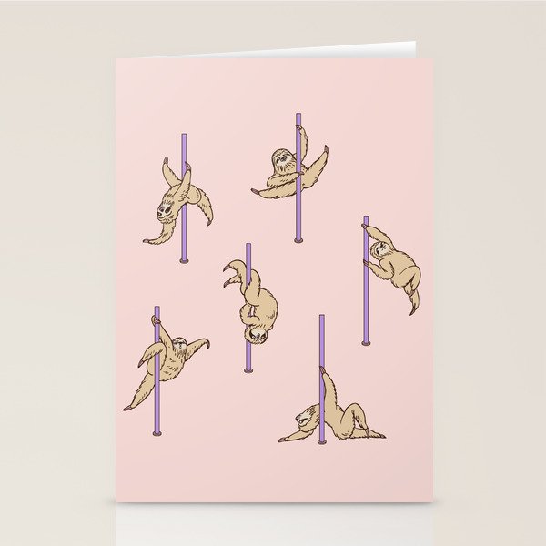 Sloths Pole Dancing Club Stationery Card Gallery Image 2
