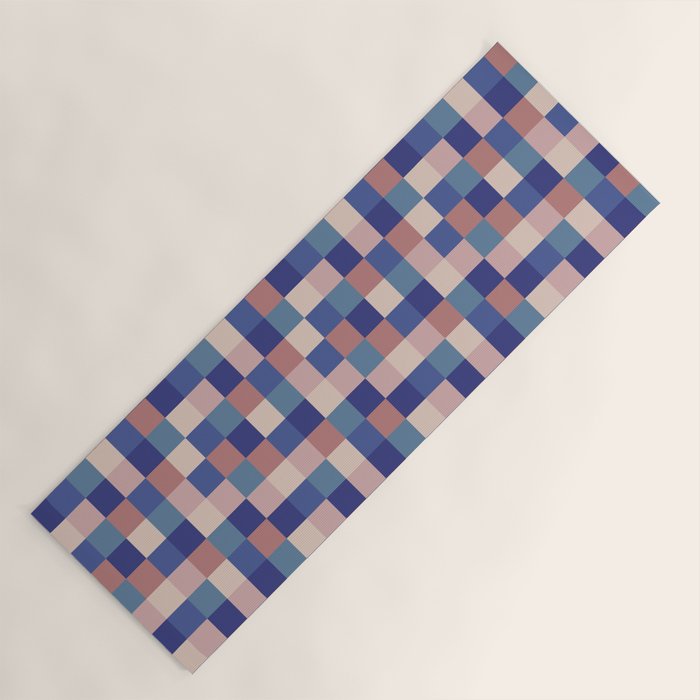 Bold Colorful Checks Pattern - Small XV Yoga Mat Gallery Image 1