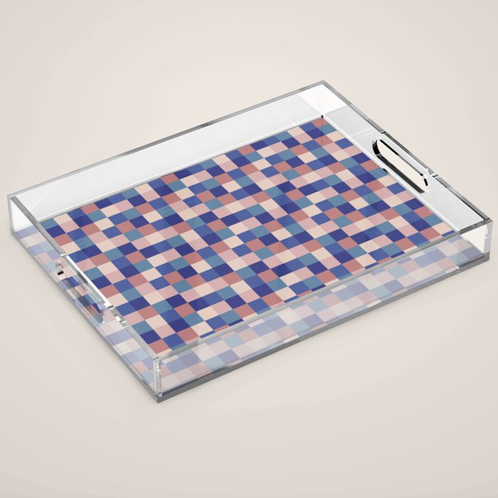 Bold Colorful Checks Pattern - Small XV Acrylic Tray Gallery Image 1