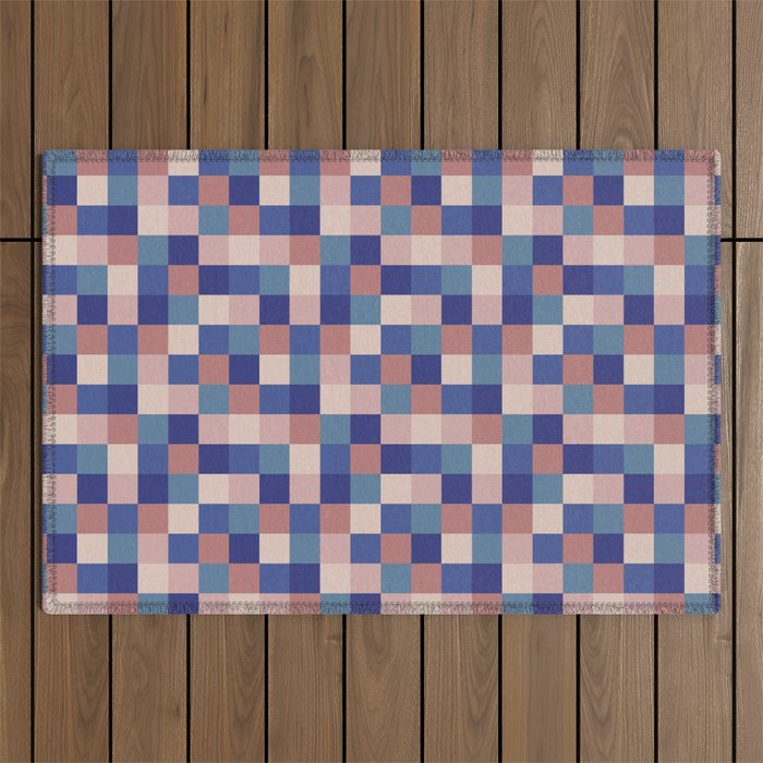Bold Colorful Checks Pattern - Small XV Outdoor Rug Gallery Image 1