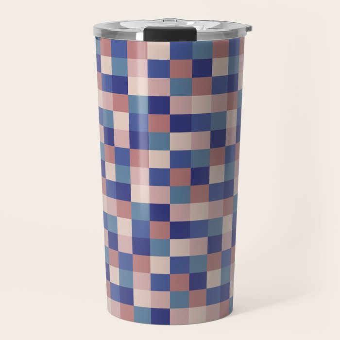 Bold Colorful Checks Pattern - Small XV Travel Mug Gallery Image 1