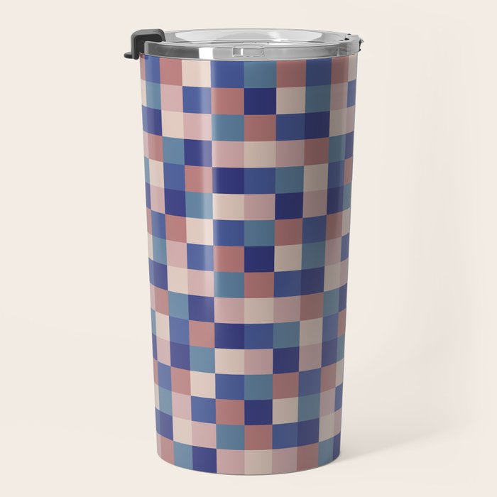 Bold Colorful Checks Pattern - Small XV Travel Mug Gallery Image 3
