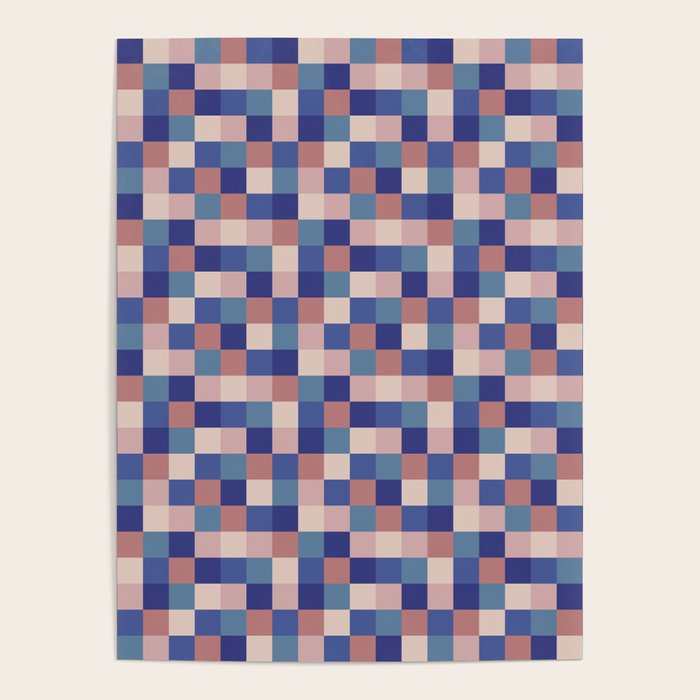 Bold Colorful Checks Pattern - Small XV Poster Gallery Image 1