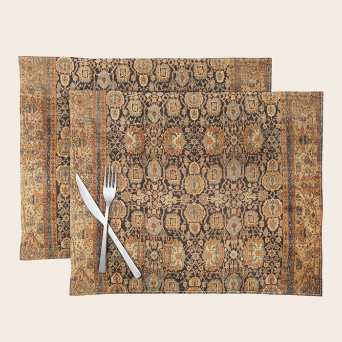 Antique Persian Malayer Rug Print Placemat Gallery Image 1