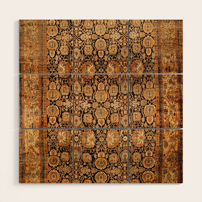 Antique Persian Malayer Rug Print Wood Wall Art Gallery Image 1