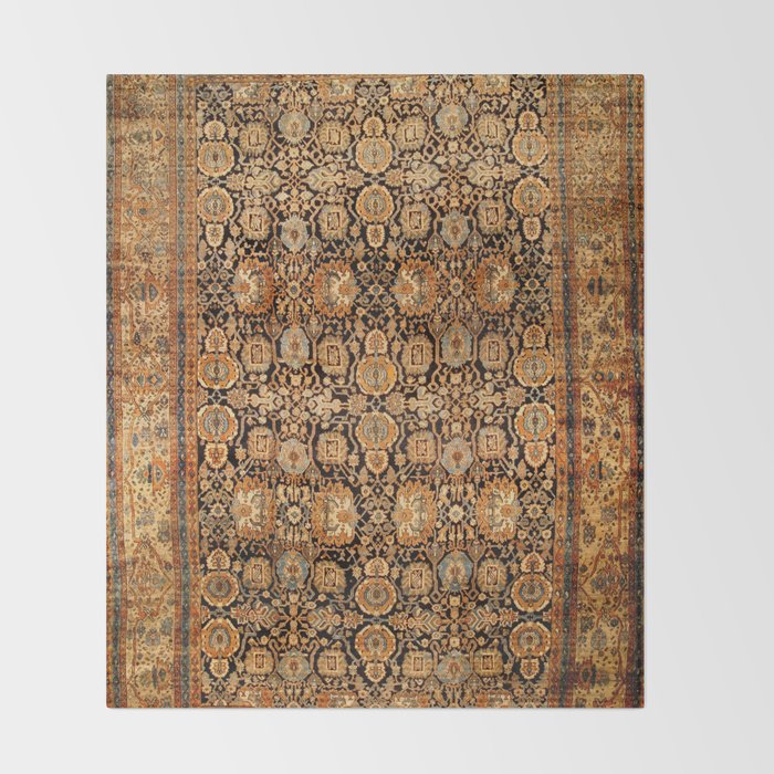 Antique Persian Malayer Rug Print Throw Blanket Gallery Image 2