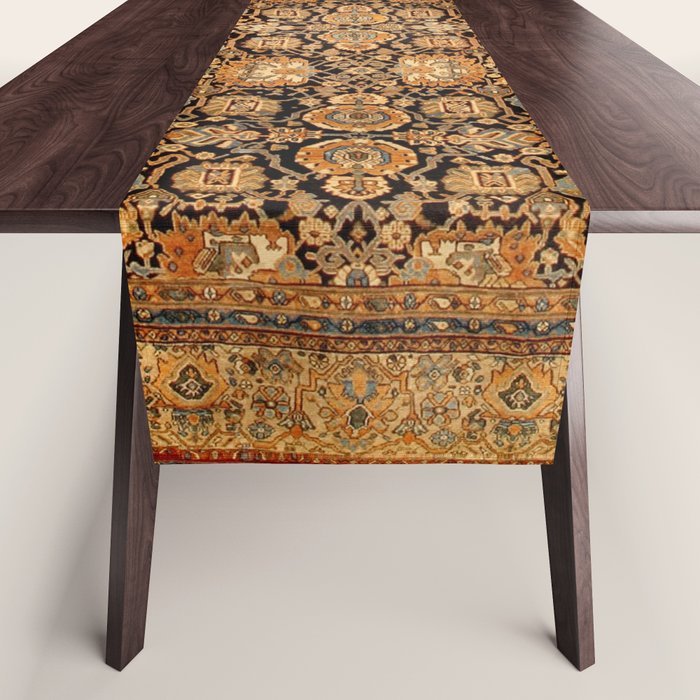 Antique Persian Malayer Rug Print Table Runner Gallery Image 1