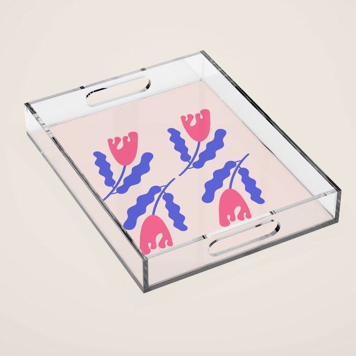 Wavy Flora Acrylic Tray Gallery Image 1
