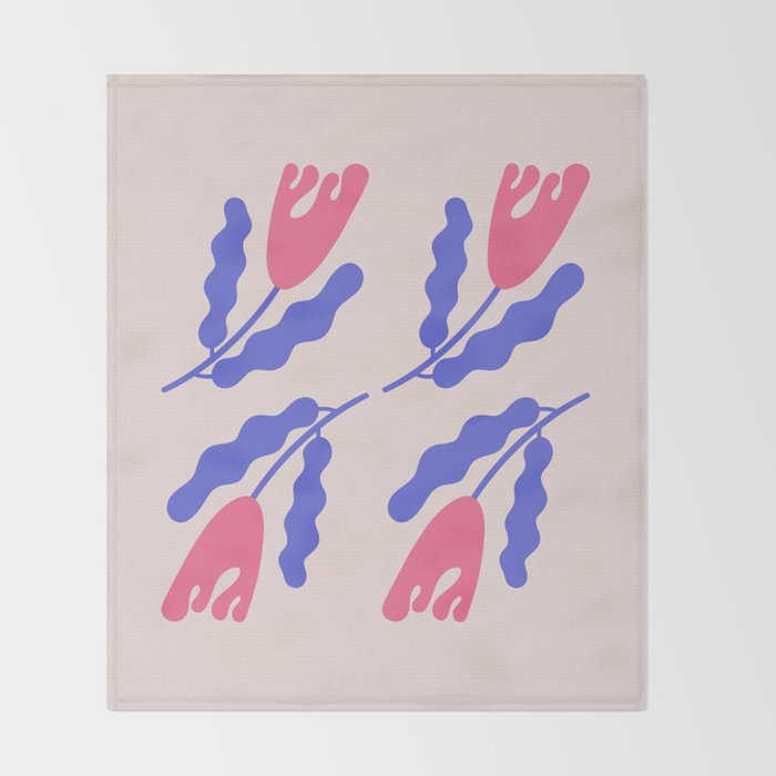 Wavy Flora Throw Blanket Gallery Image 2