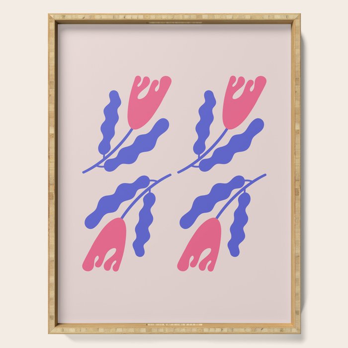 Wavy Flora Serving Tray Gallery Image 1