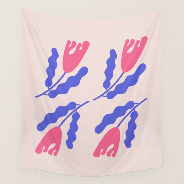 Wavy Flora Wall Tapestry Gallery Image 1