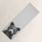 Baby Bear - Black & White Yoga Mat Gallery Image 1