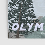 Olympic National Park Poster, Washington, illustrated National Parks USA Poster Gallery Image 3