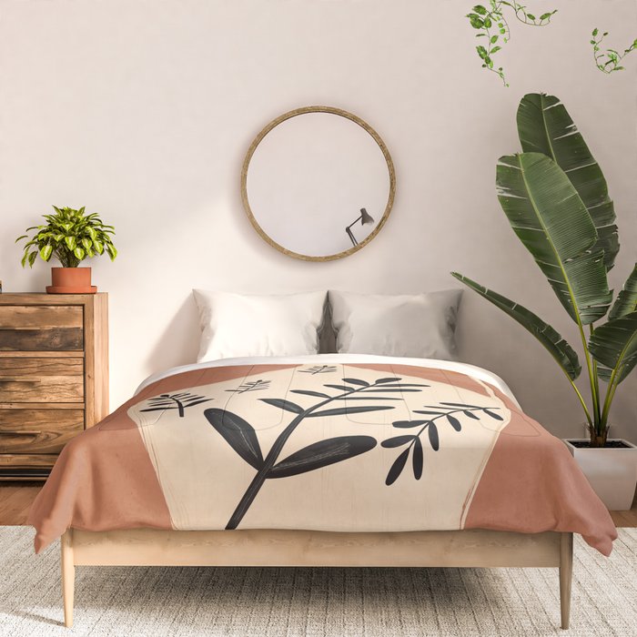 Minimal Abstract Art Vase 18 Comforter Gallery Image 3