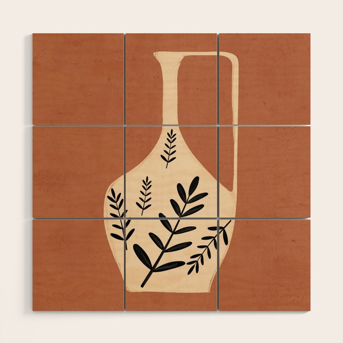 Minimal Abstract Art Vase 18 Wood Wall Art Gallery Image 1