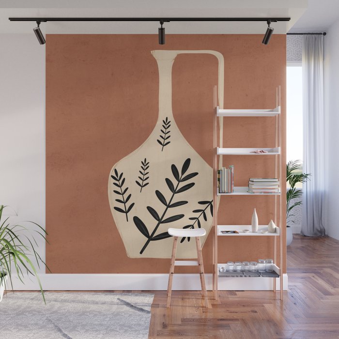 Minimal Abstract Art Vase 18 Wall Mural Gallery Image 1