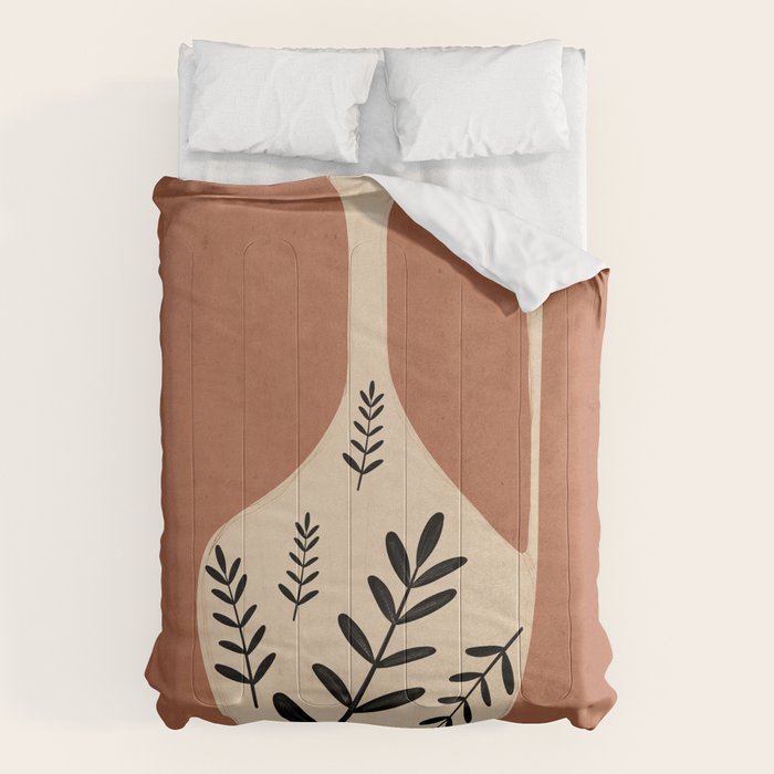 Minimal Abstract Art Vase 18 Comforter Gallery Image 6