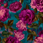 Regency Vibe Velveteen Moody  Flowers Fuchsia Pink Burgundy And Turquoise Coffee Mug Gallery Image 2