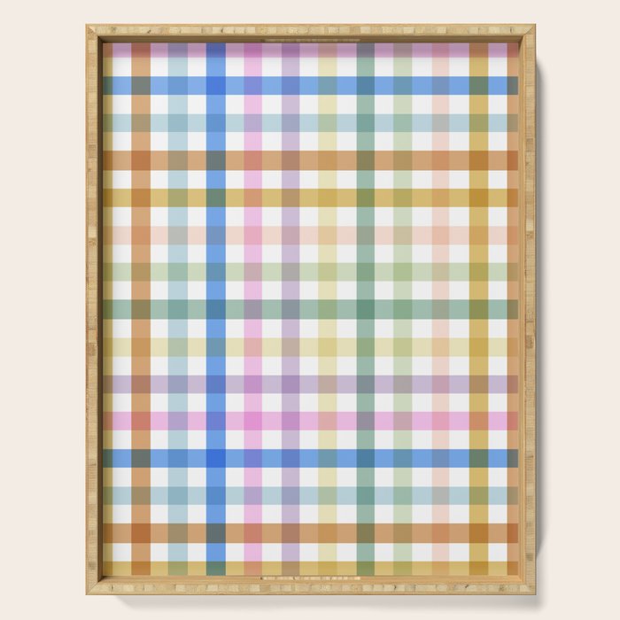 Rainbow Check Bliss Serving Tray Gallery Image 1
