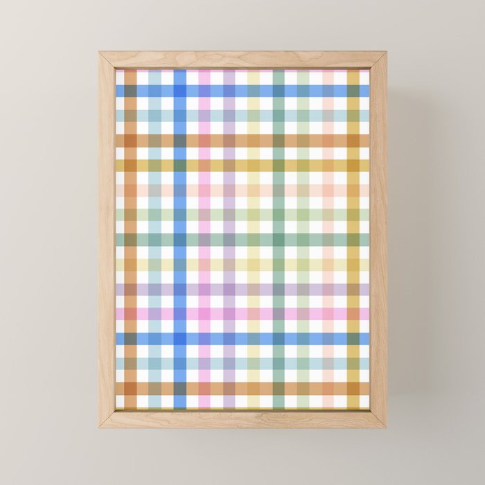 Rainbow Check Bliss Mini Art Print Gallery Image 1