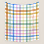 Rainbow Check Bliss Wall Tapestry Gallery Image 4