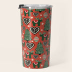 Scandinavian Christmas Ornaments Travel Mug Gallery Image 3