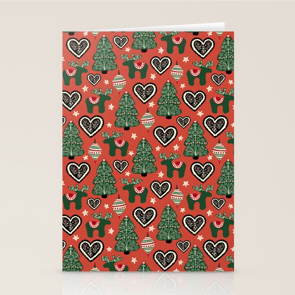 Scandinavian Christmas Ornaments Stationery Card Gallery Image 2