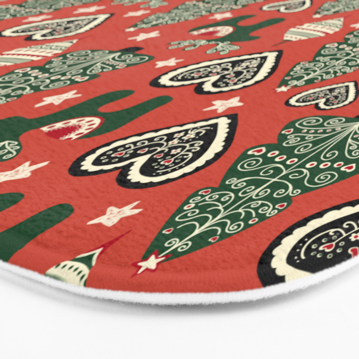 Scandinavian Christmas Ornaments Bath Mat Gallery Image 3