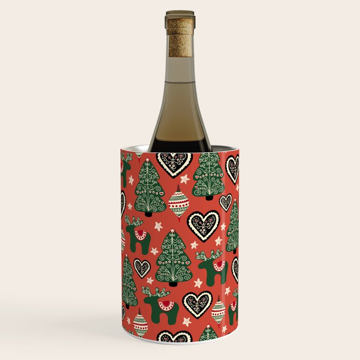Scandinavian Christmas Ornaments Wine Chiller Gallery Image 1