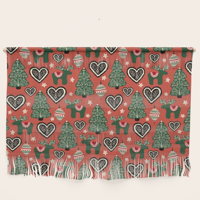 Scandinavian Christmas Ornaments Wall Hanging Gallery Image 1