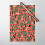 Scandinavian Christmas Ornaments Wrapping Paper Gallery Image 1