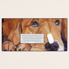 Golden Retriever Dog Portrait Desk Mat Gallery Image 1