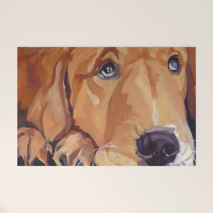 Golden Retriever Dog Portrait Welcome Mat Gallery Image 1