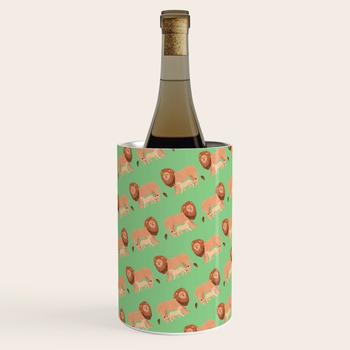 Father and Baby Lion Wine Chiller Gallery Image 1