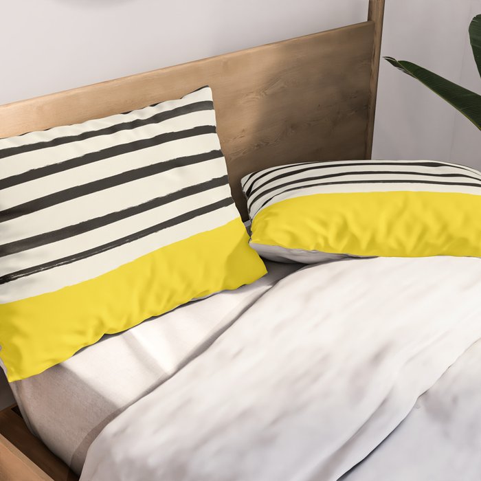 Sunshine x Stripes Pillow Sham Gallery Image 2