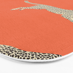 Leaping Cheetahs Tangerine Bath Mat Gallery Image 3