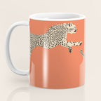 Leaping Cheetahs Tangerine Coffee Mug Gallery Image 3