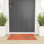 Leaping Cheetahs Tangerine Welcome Mat Gallery Image 3