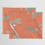 Leaping Cheetahs Tangerine Placemat Gallery Image 1
