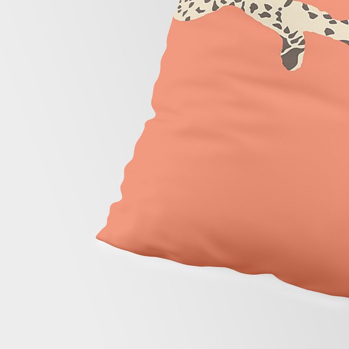 Leaping Cheetahs Tangerine Pillow Sham Gallery Image 4