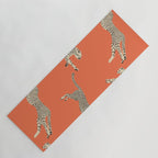 Leaping Cheetahs Tangerine Yoga Mat Gallery Image 1