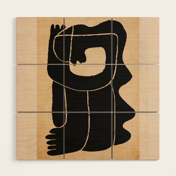 Abstract Figure  Wood Wall Art Gallery Image 1