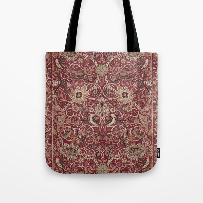 William Morris Bullerswood Red,No.2, Tote Bag Gallery Image 1