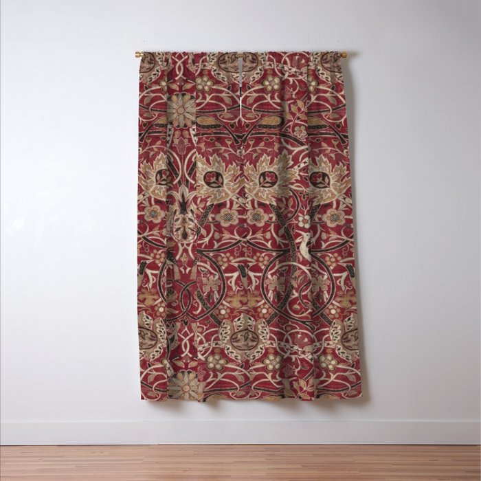 William Morris Bullerswood Red,No.2, Window Curtain Gallery Image 3
